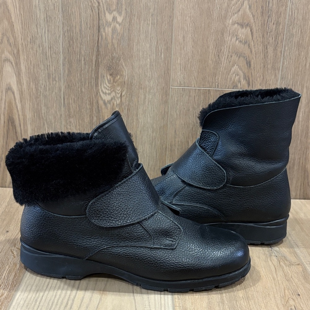 TOE WARMERS CANADA Michigan 2 Black Pebbled Leather Lined winter boot 11 Wide